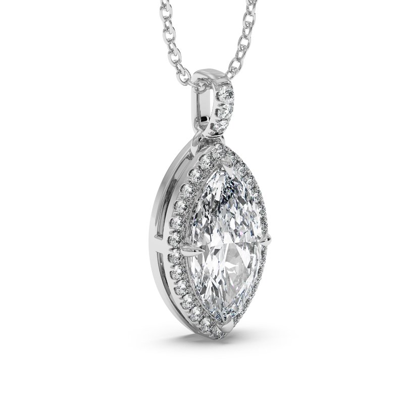 18K White Gold Ashley Pendant