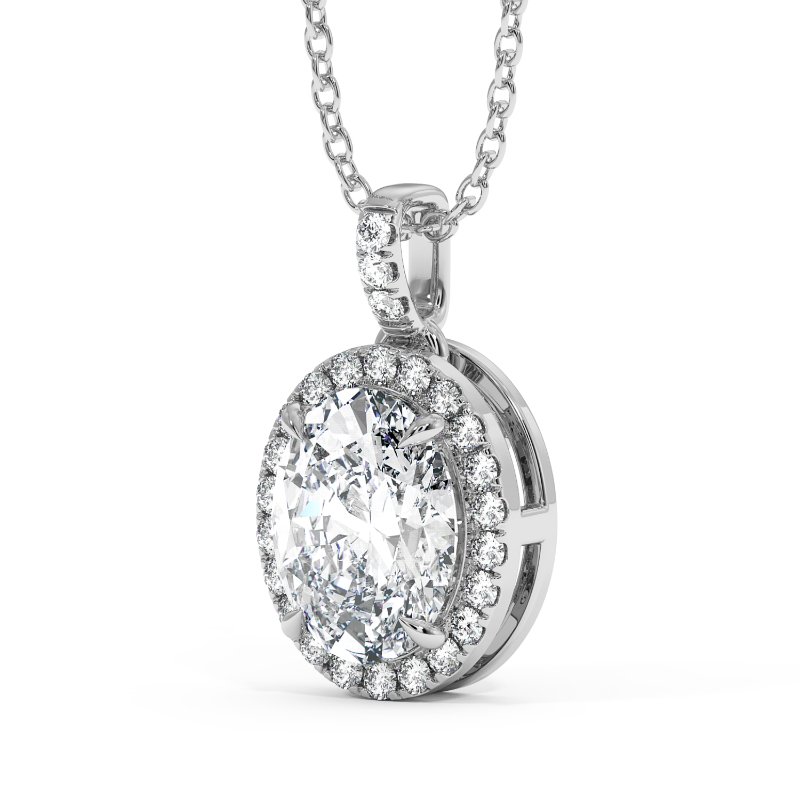 18K White Gold Ashley Pendant