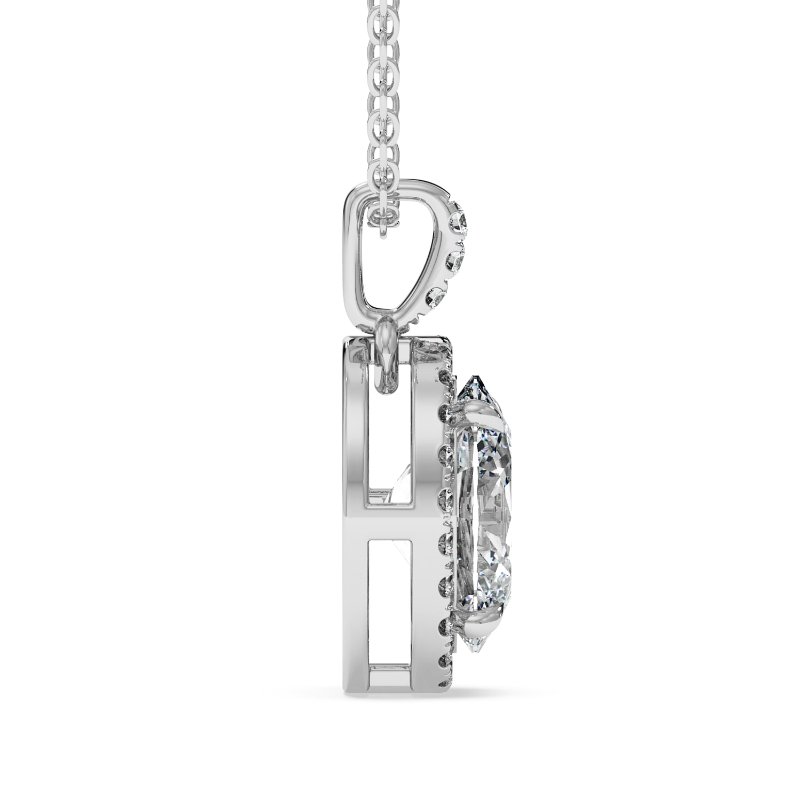 18K White Gold Ashley Pendant