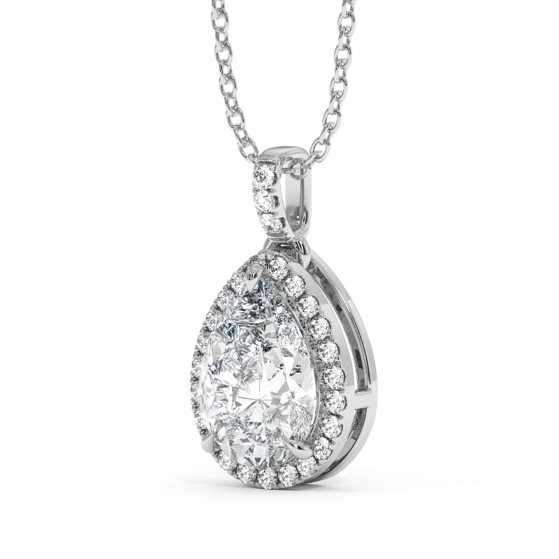 18K White Gold Ashley Pendant
