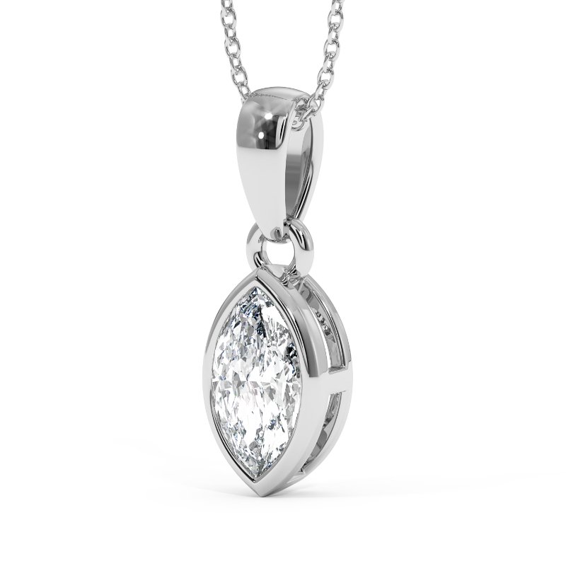 18K White Gold Charlotte Pendant