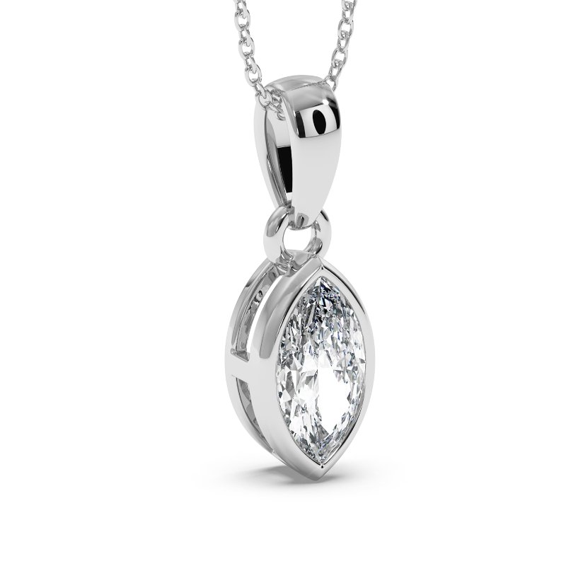 18K White Gold Charlotte Pendant