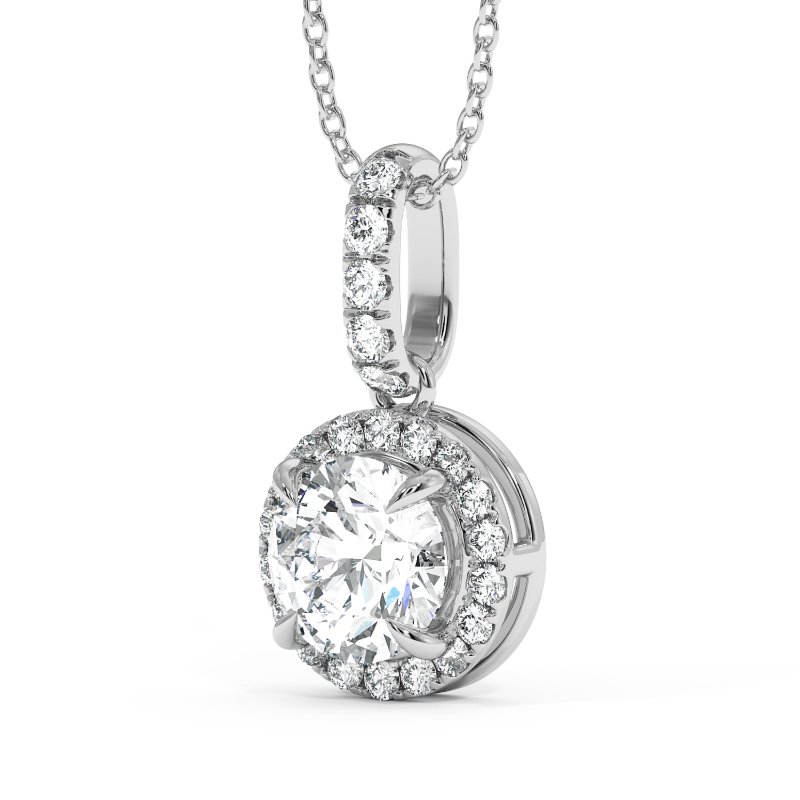 18K White Gold London Pendant
