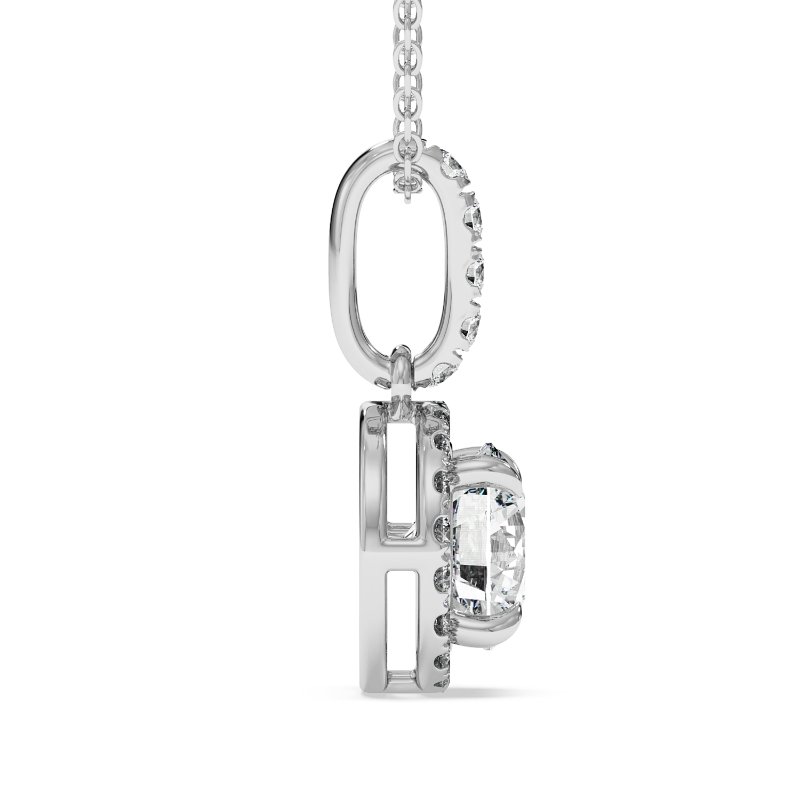 18K White Gold London Pendant