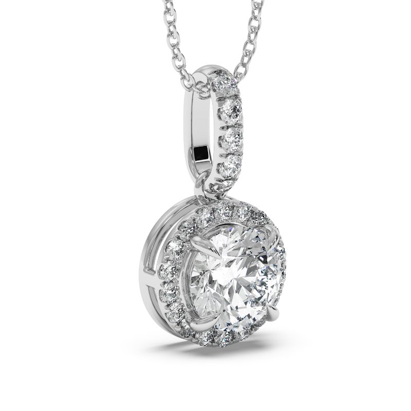 18K White Gold London Pendant