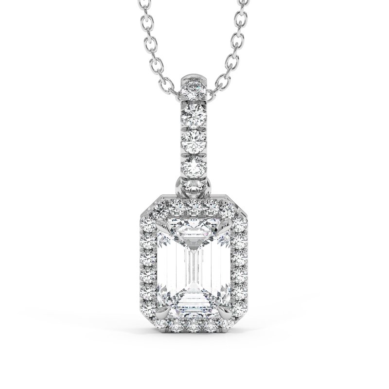 18K White Gold London Pendant