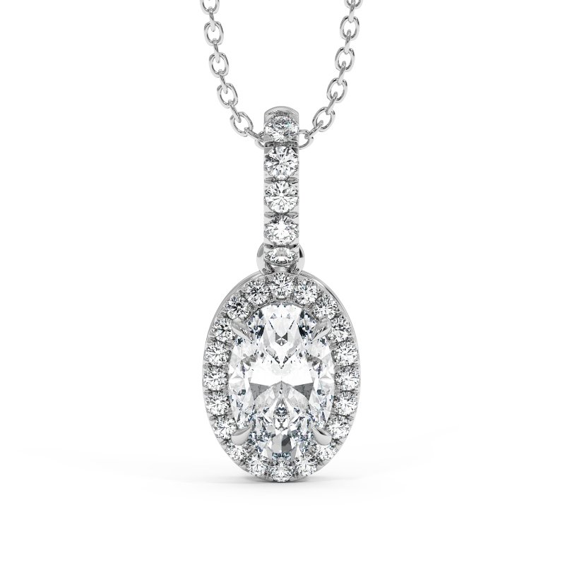 18K White Gold London Pendant
