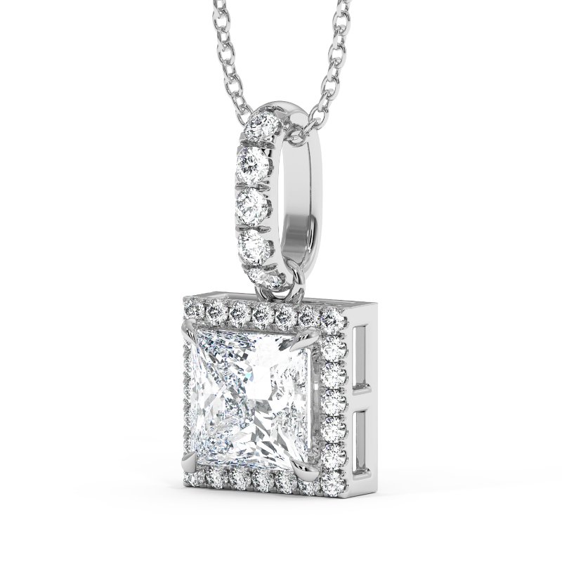 18K White Gold London Pendant