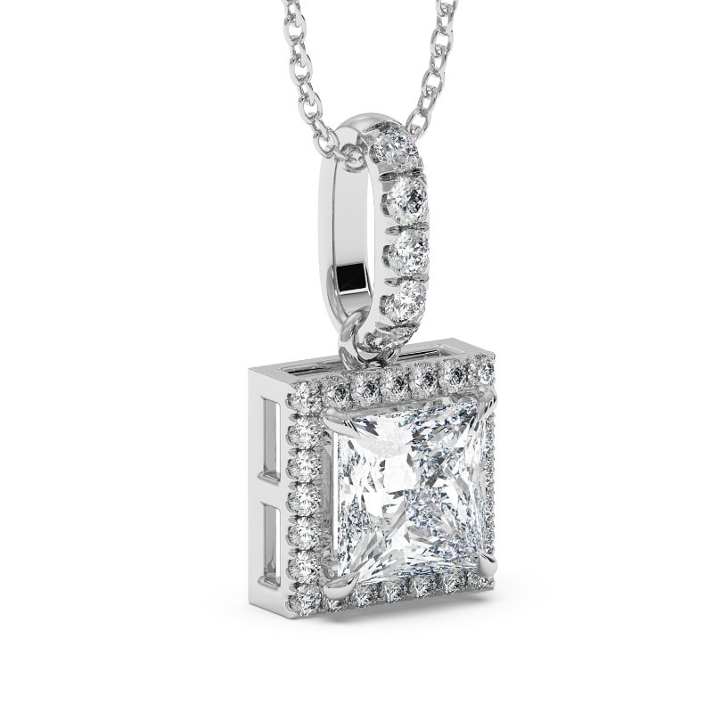 18K White Gold London Pendant