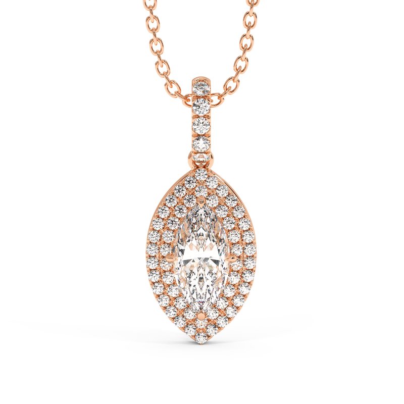 18K White Gold Aspen Pendant