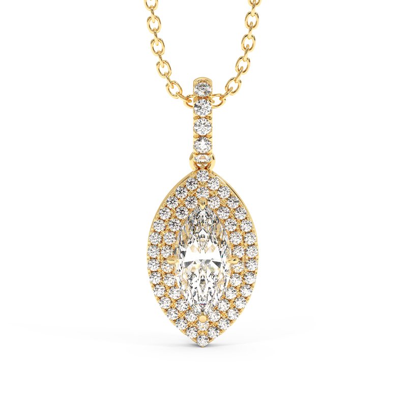 18K White Gold Aspen Pendant