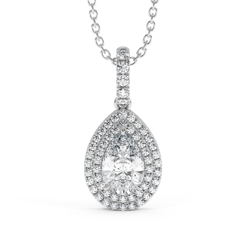 18K White Gold Aspen Pendant