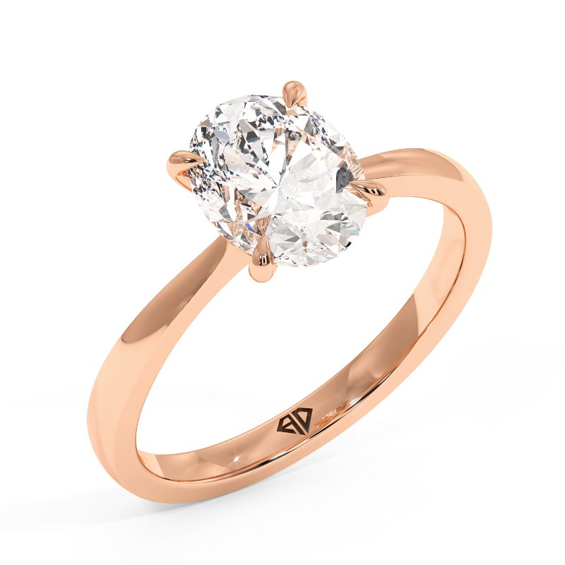 18K Rose Gold Giselle Solitaire Engagement Ring