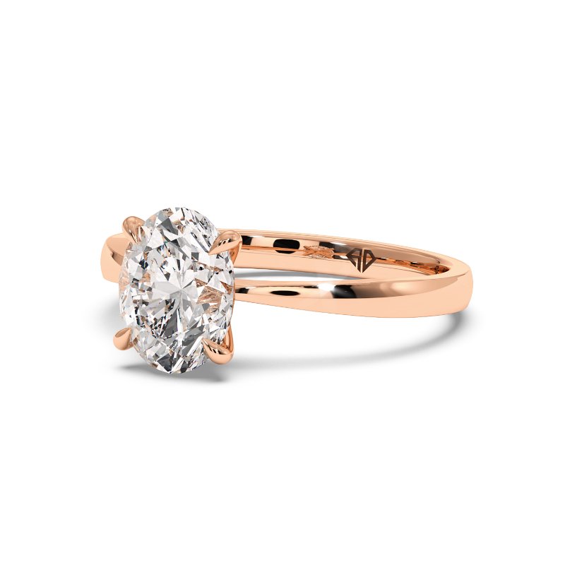 18K Rose Gold Giselle Solitaire Engagement Ring