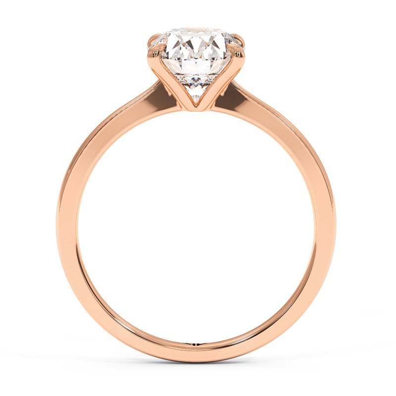 18K Rose Gold Giselle Solitaire Engagement Ring