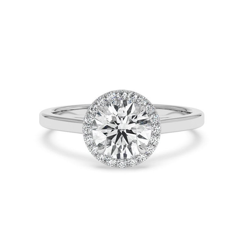 18K White Gold Layla Halo Diamond Engagement Ring