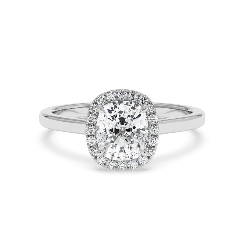 18K White Gold Layla Halo Diamond Engagement Ring