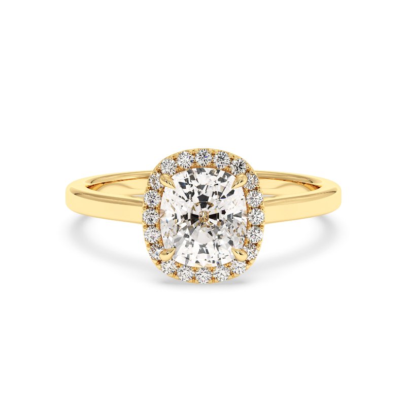 18K White Gold Layla Halo Diamond Engagement Ring