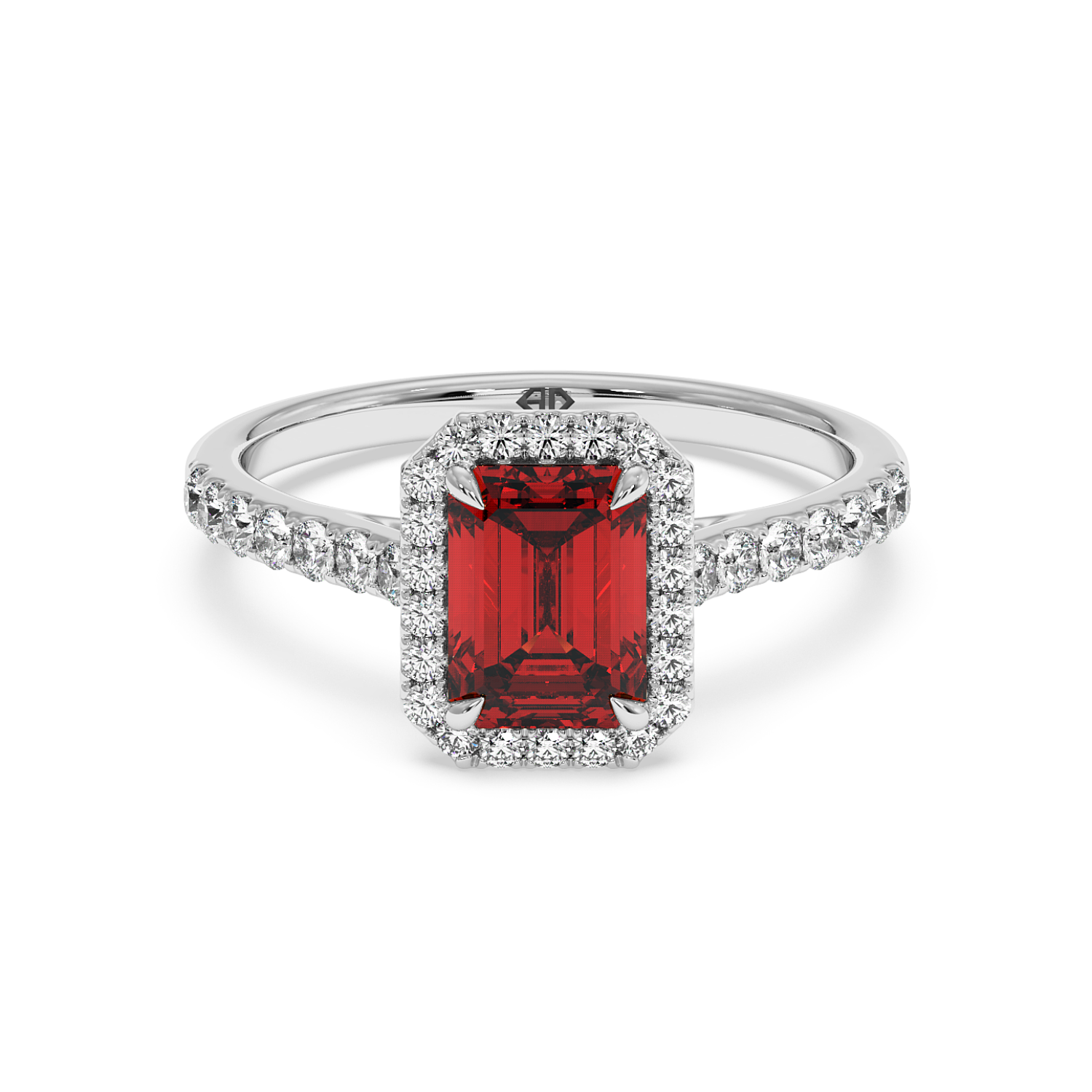 Platinum Marilyn Diamond Shoulder Hidden Halo Halo Diamond Engagement Ring