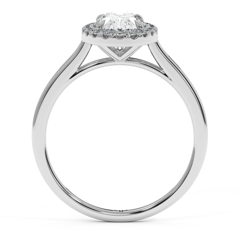 18K White Gold Layla Halo Diamond Engagement Ring