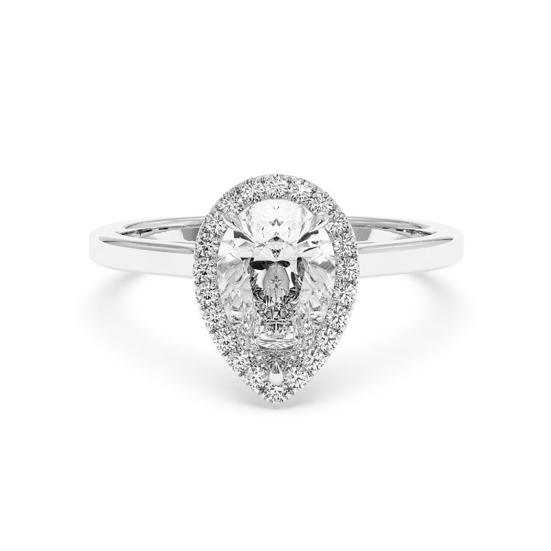 18K White Gold Layla Halo Diamond Engagement Ring