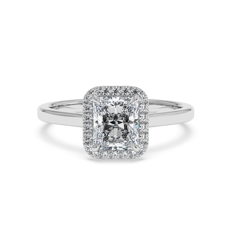 18K White Gold Layla Halo Diamond Engagement Ring