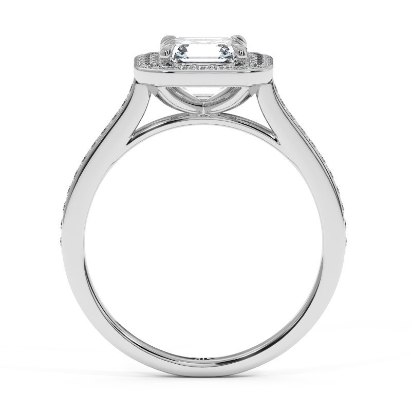 Platinum Lucia Halo Engagement Ring