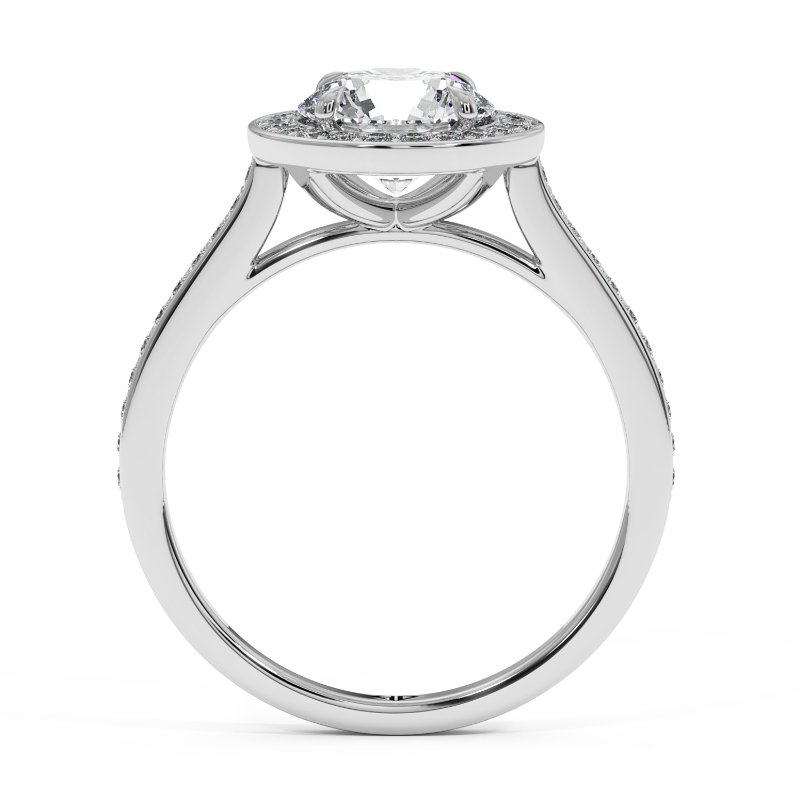18K White Gold Lucia Halo Engagement Ring