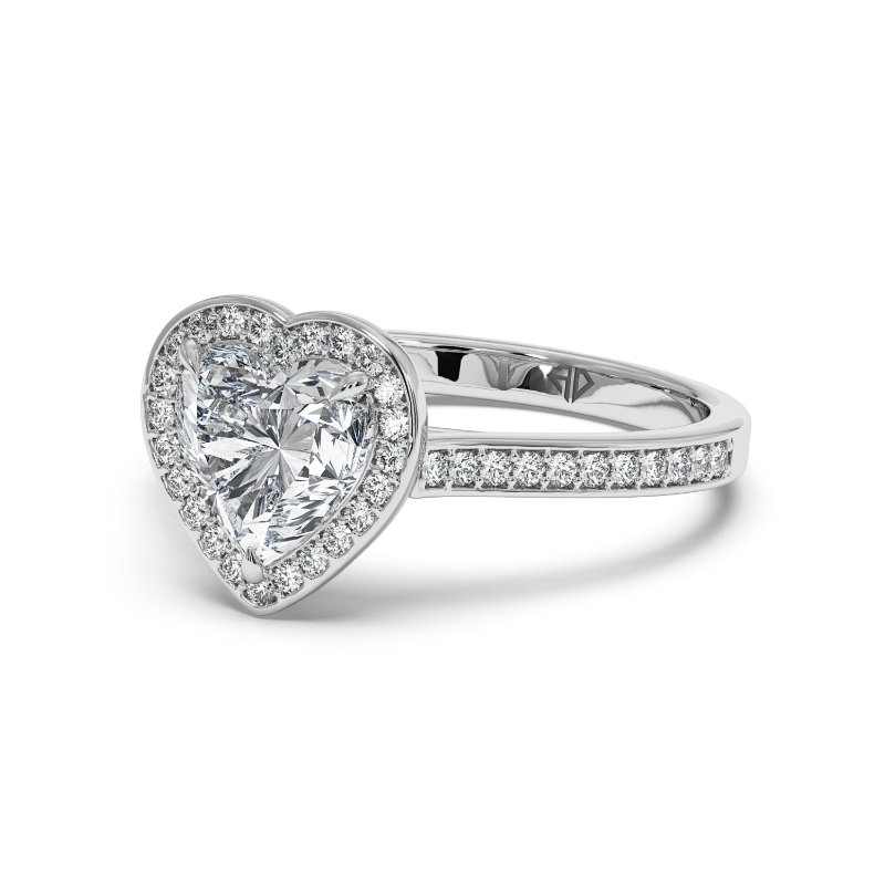 Platinum Lucia Halo Engagement Ring