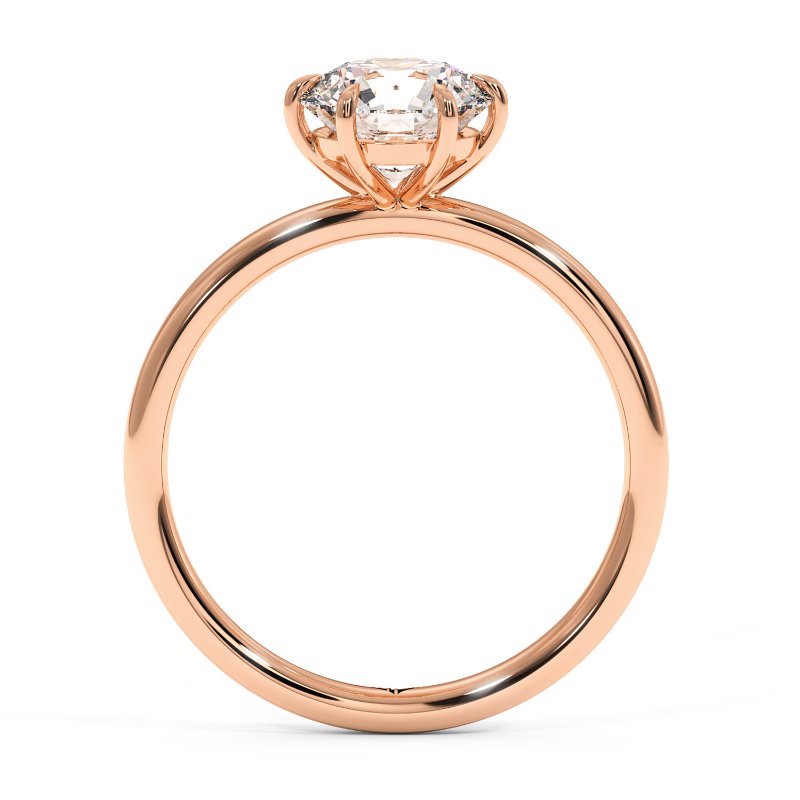 18K Rose Gold Octavia Diamond Solitaire Ring