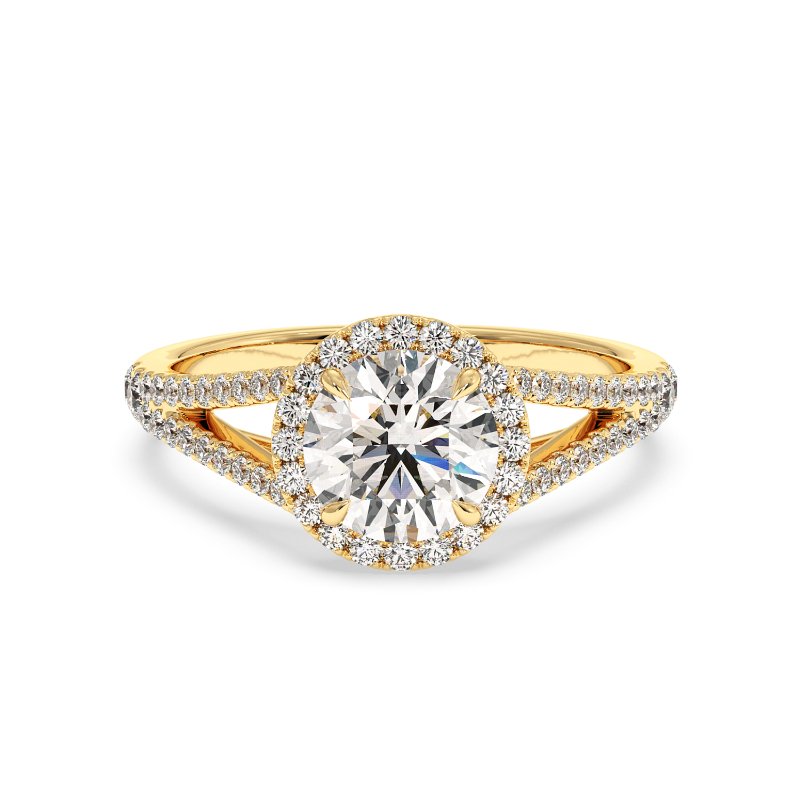 18K White Gold Odessa Halo Engagement Ring
