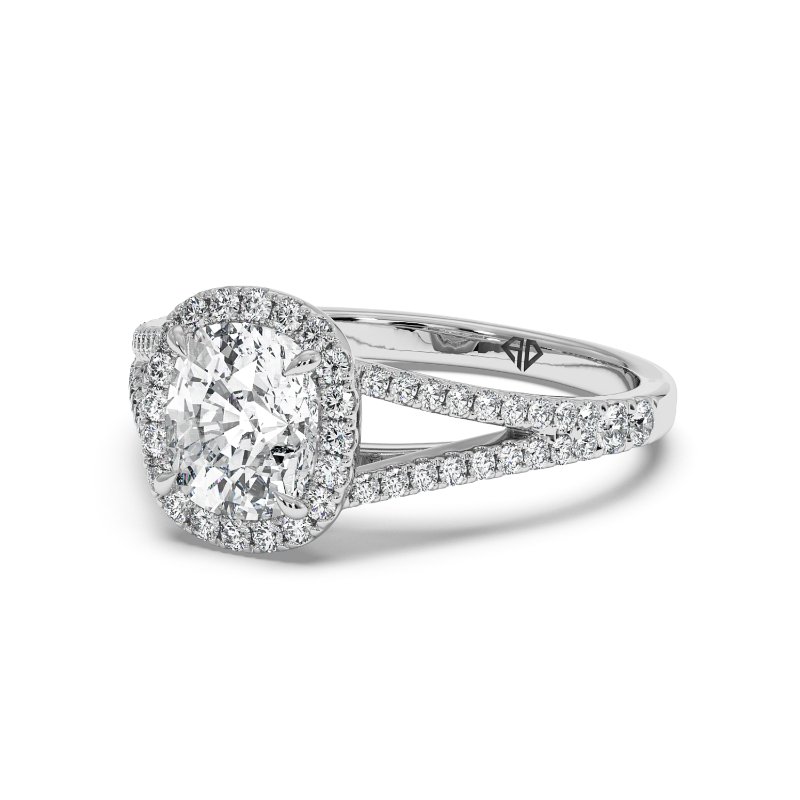 Platinum Odessa Halo Engagement Ring
