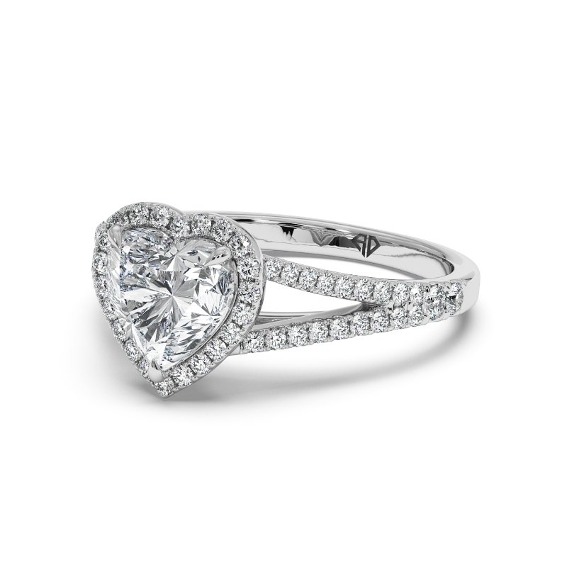 Platinum Odessa Halo Engagement Ring