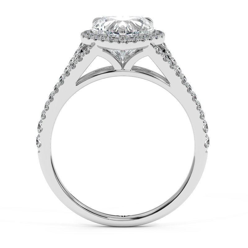 Platinum Odessa Halo Engagement Ring