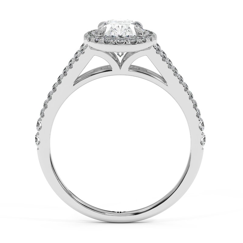 Platinum Odessa Halo Engagement Ring