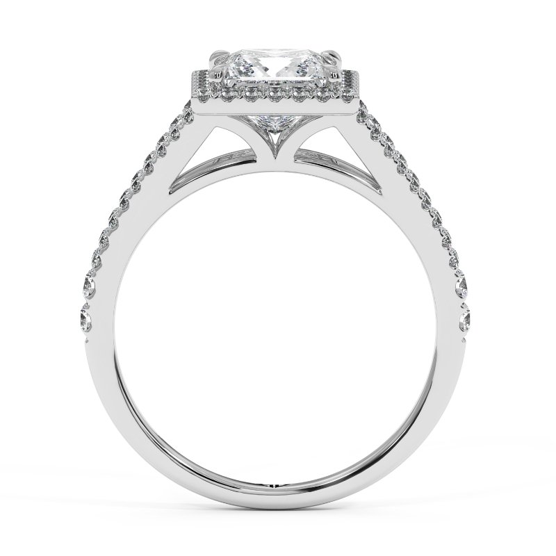 Platinum Odessa Halo Engagement Ring