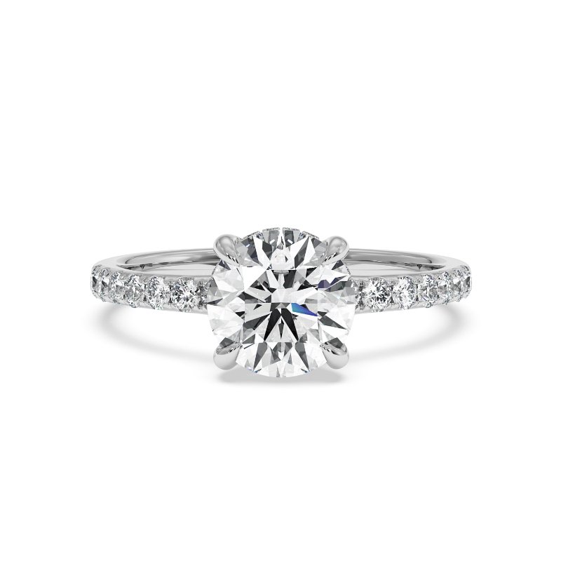 18K White Gold Yasmine Solitaire Engagement Ring