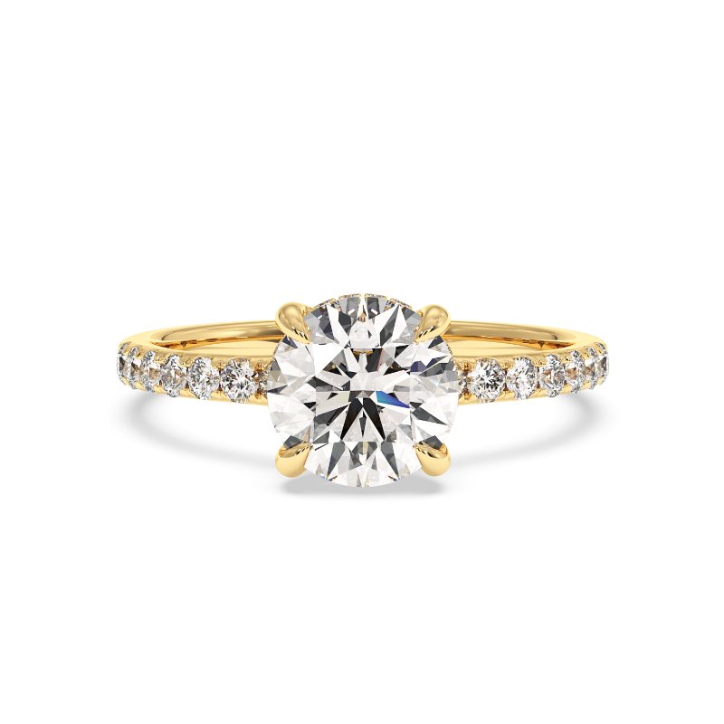 18K White Gold Yasmine Solitaire Engagement Ring