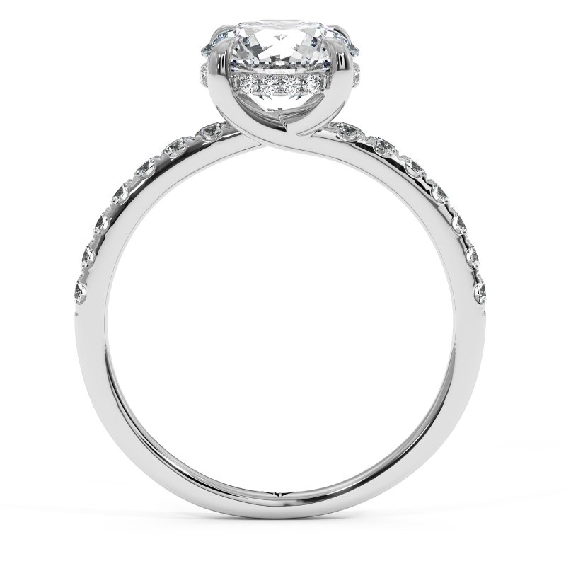 18K White Gold Yasmine Solitaire Engagement Ring