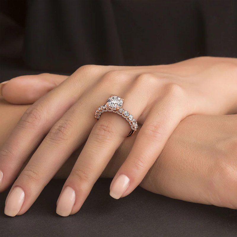 18K Rose Gold Elara Engagement Ring