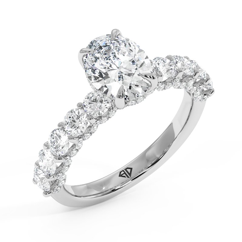 18K White Gold Elara Engagement Ring