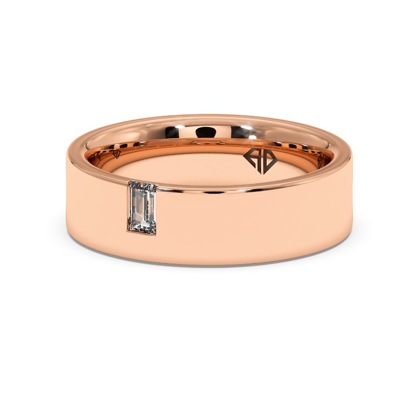 9K Rose Gold Arslan Diamond Wedding Band