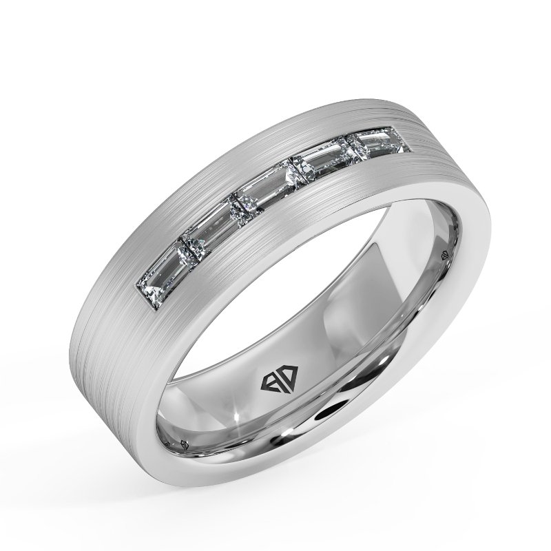 18K White Gold Lyle Diamond Wedding Band
