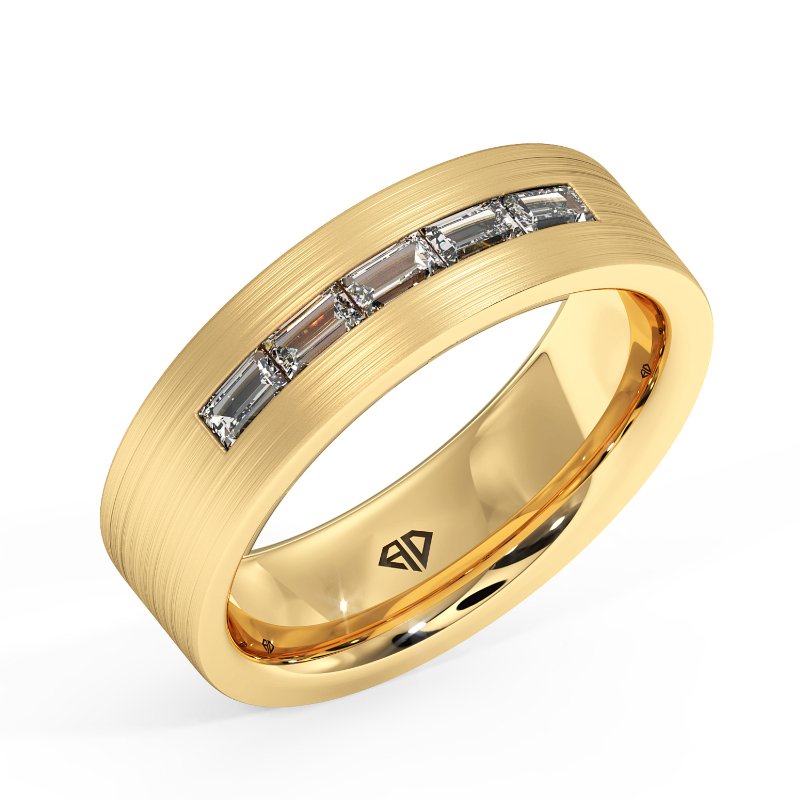 9K Yellow Gold Lyle Diamond Wedding Band