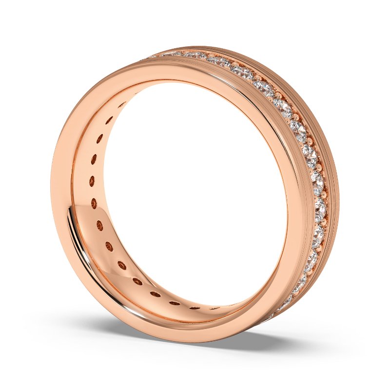 9K Rose Gold Sebastian Diamond Wedding Band