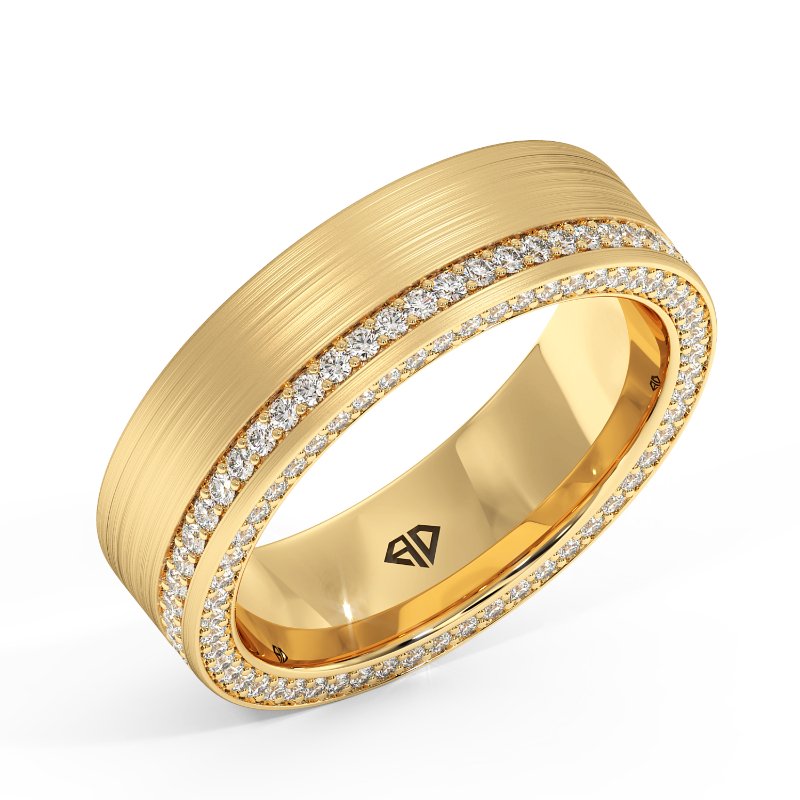 9K Yellow Gold Theo Diamond Wedding Band