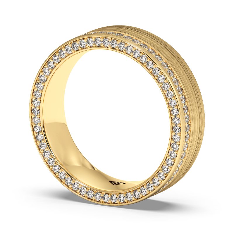 9K Yellow Gold Theo Diamond Wedding Band