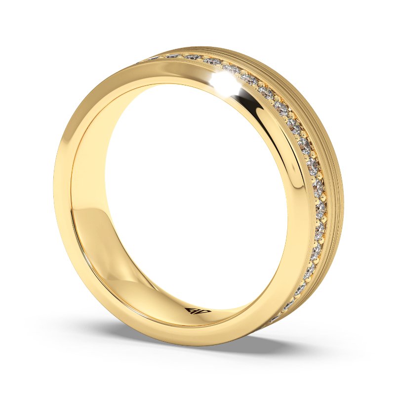 9K Yellow Gold Zain Diamond Wedding Band