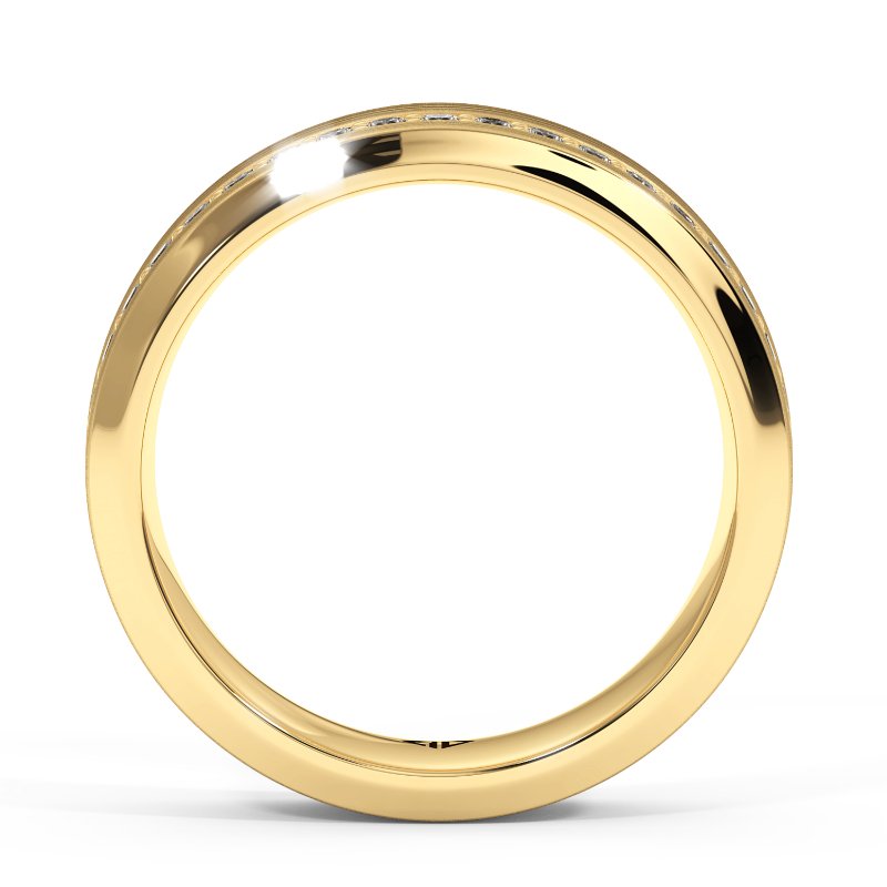 9K Yellow Gold Zain Diamond Wedding Band