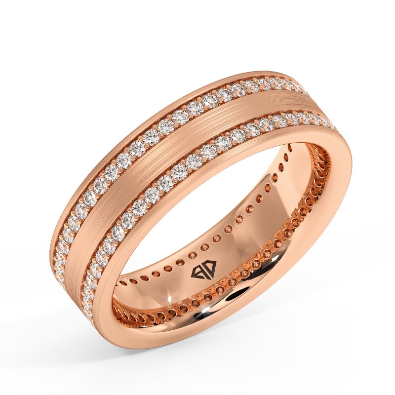 18K Rose Gold Kai Diamond Wedding Band